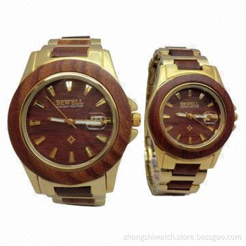Brand New Design Charming Wood/Alloy and Healthcare Wood Wristwatches, Japan Movement,30m Waterproof